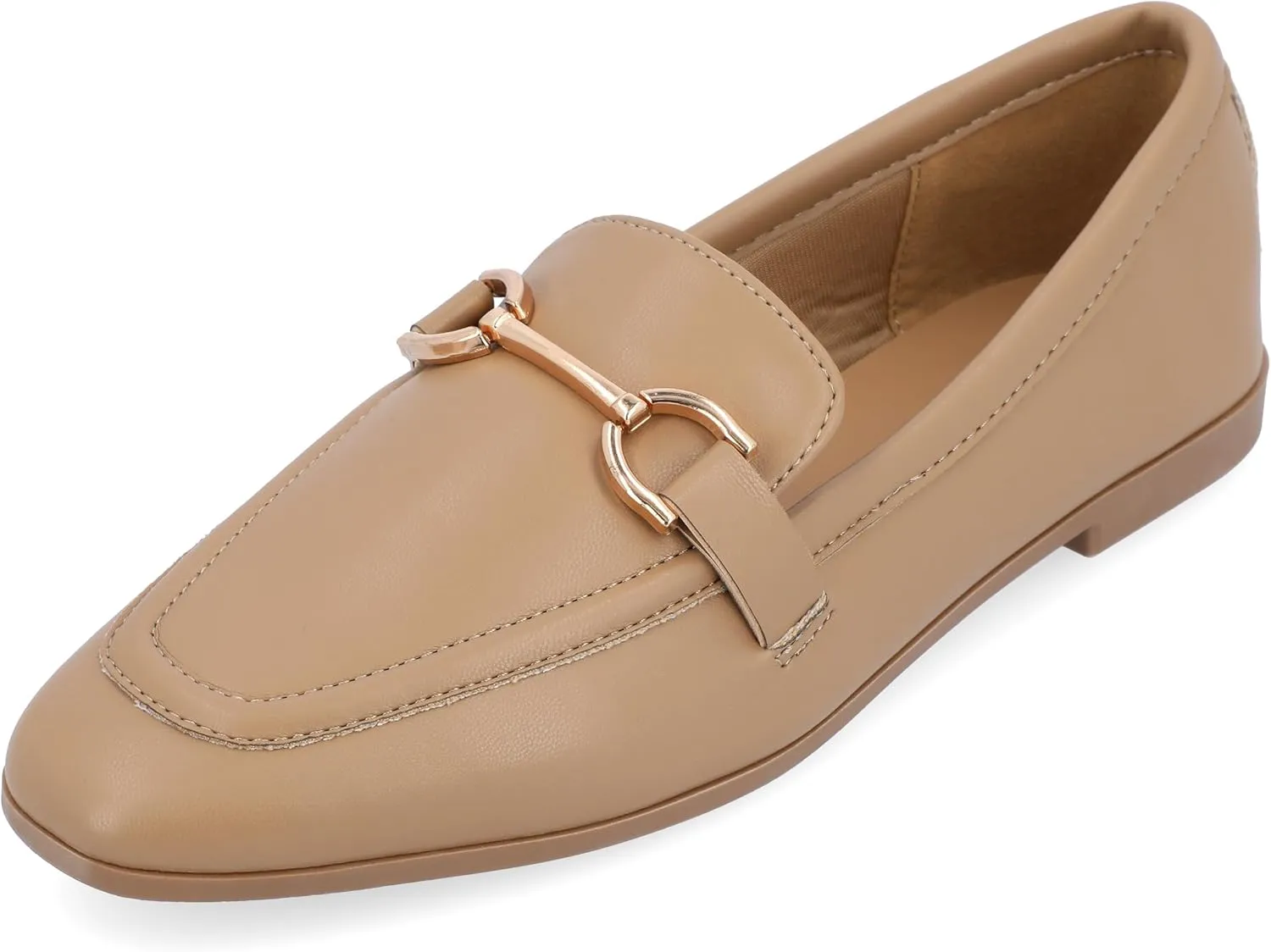 Journee Collection Womens Mizza Faux Leather Slip On Loafers