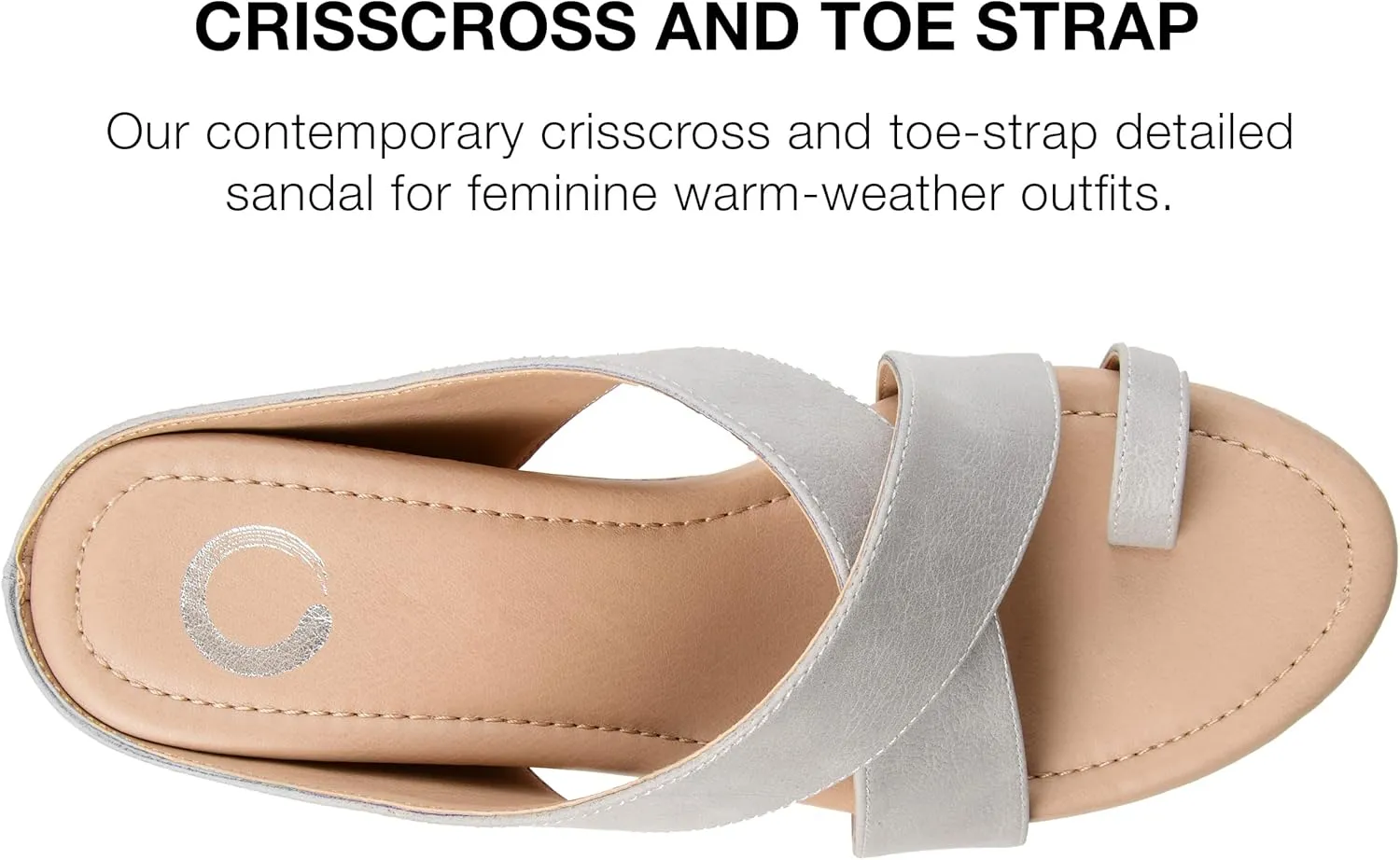 Journee Womens Rayna Tru Comfort Foam Wedge Heel Slip On Sandals