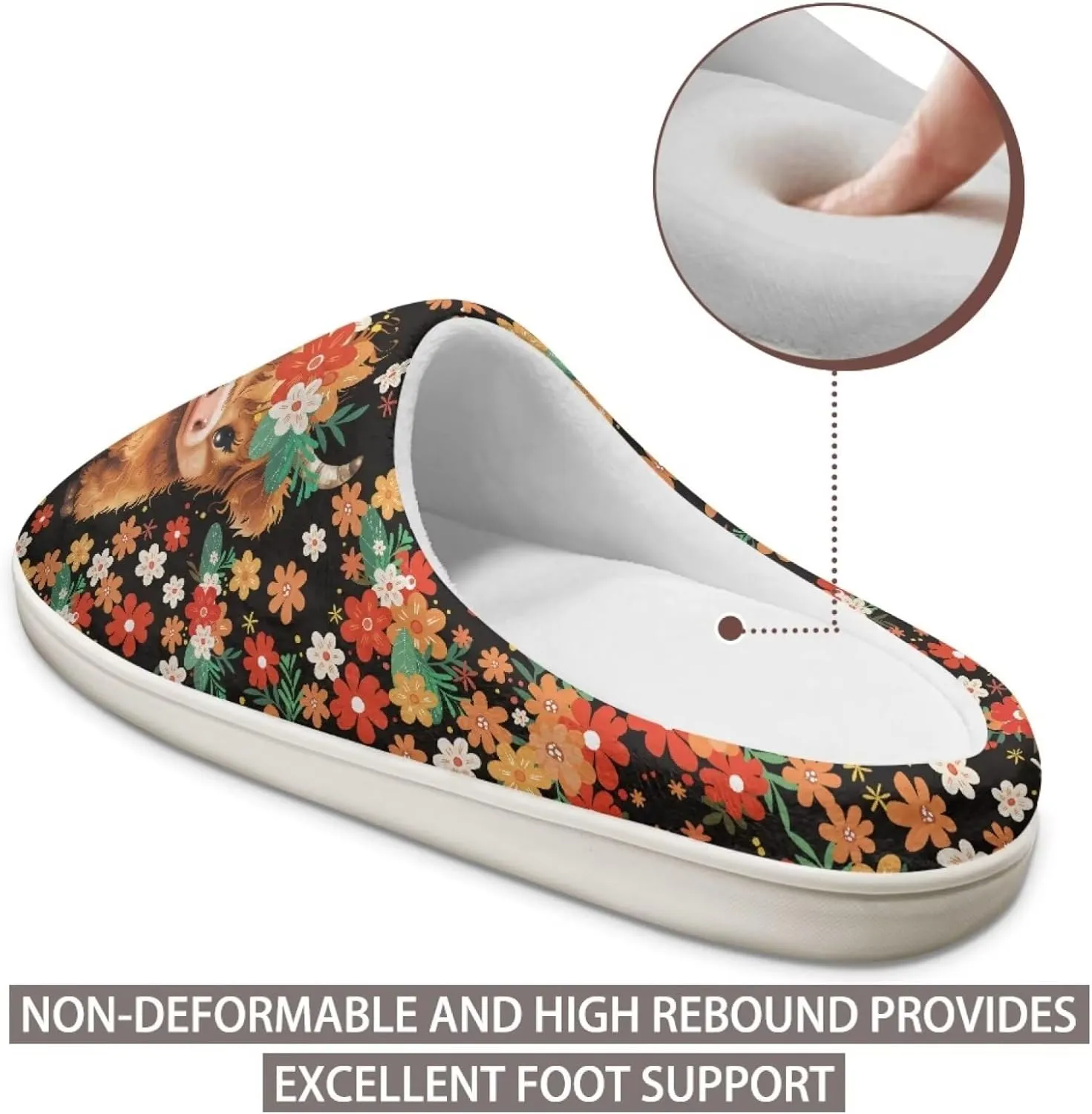 JoyLamoria Wild Tiger Stripe Print Memory Foam Fuzzy Slippers for Women,Womens slippers Platform EVA lightweight sole Warm Faux Fur Lined Suede house slippers for women