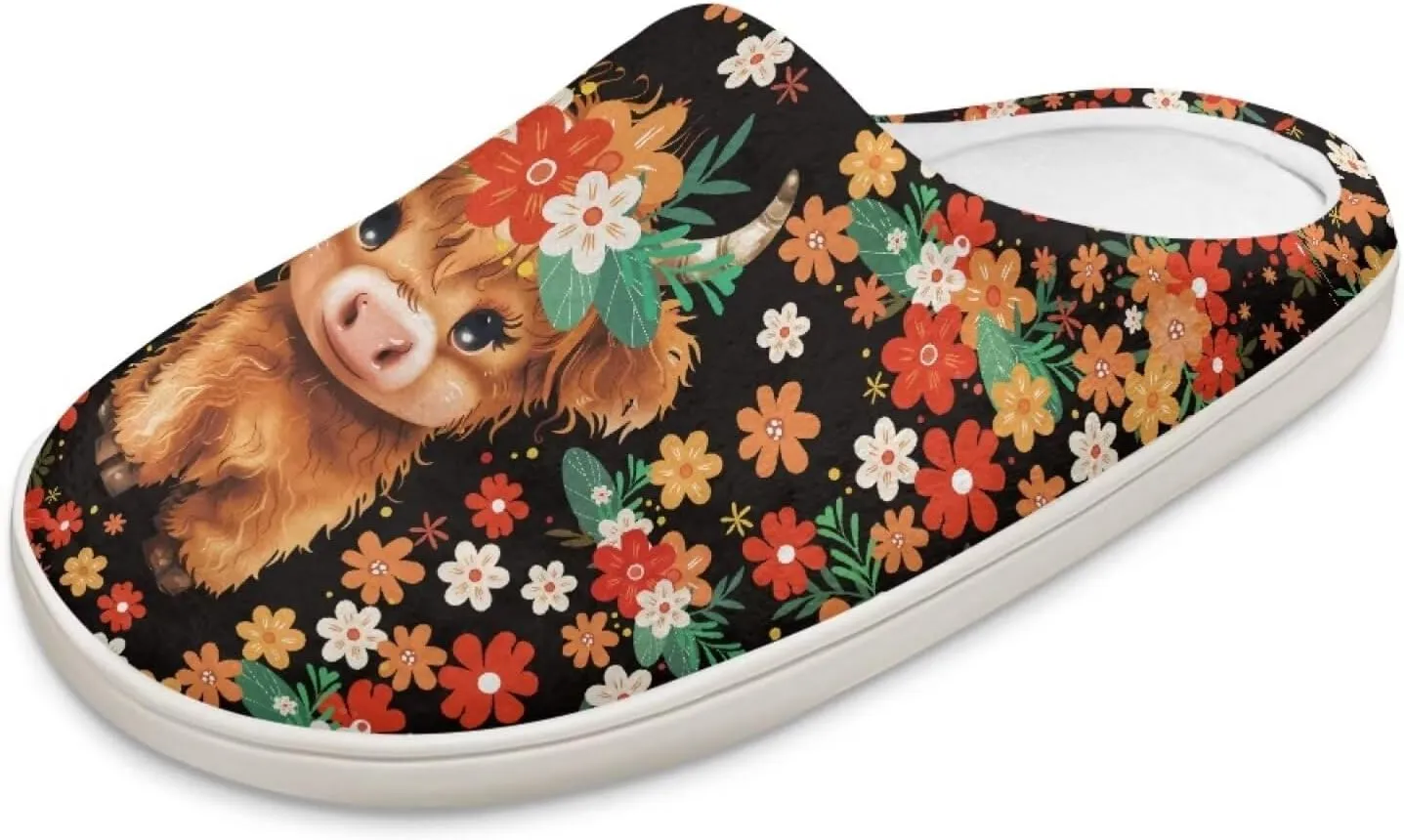JoyLamoria Wild Tiger Stripe Print Memory Foam Fuzzy Slippers for Women,Womens slippers Platform EVA lightweight sole Warm Faux Fur Lined Suede house slippers for women