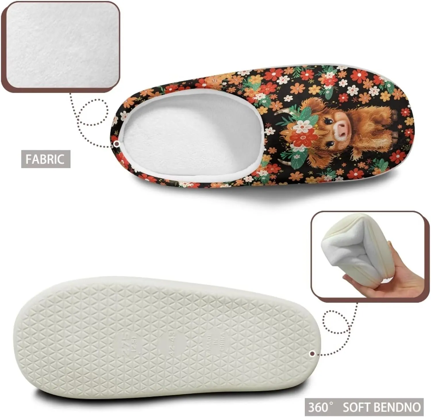 JoyLamoria Wild Tiger Stripe Print Memory Foam Fuzzy Slippers for Women,Womens slippers Platform EVA lightweight sole Warm Faux Fur Lined Suede house slippers for women