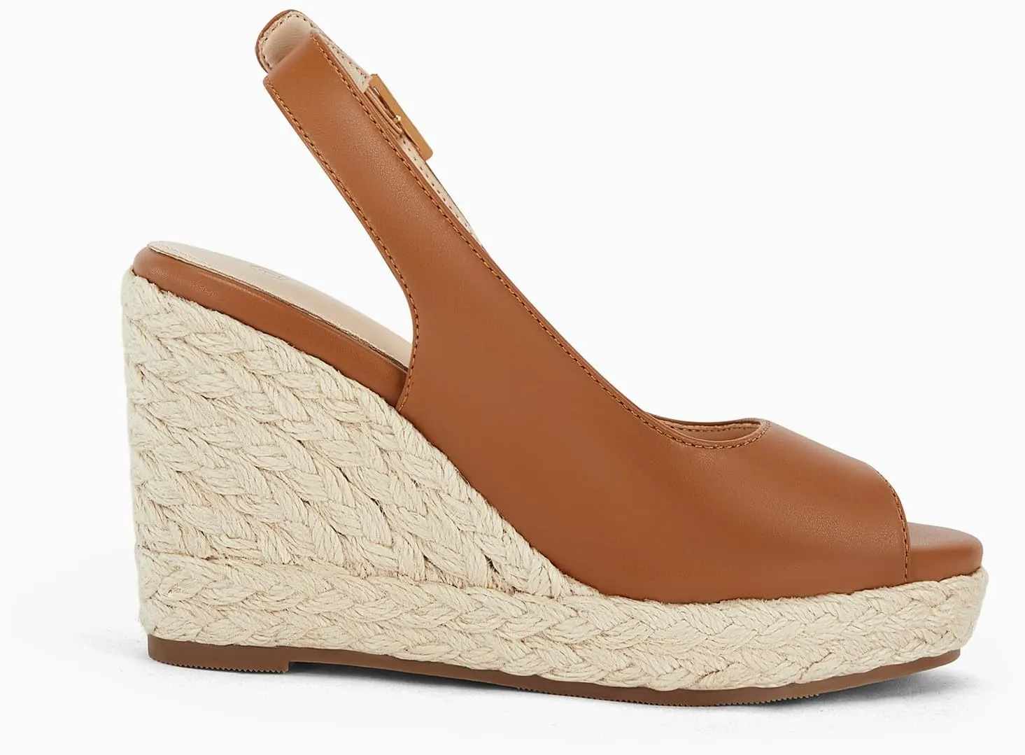 Juliet Holy Womens Ankle Strap Espadrille Wedges Round Open Toe Platform Slingback Slip on Peep Toe Sandals Comfort Summer Shoes