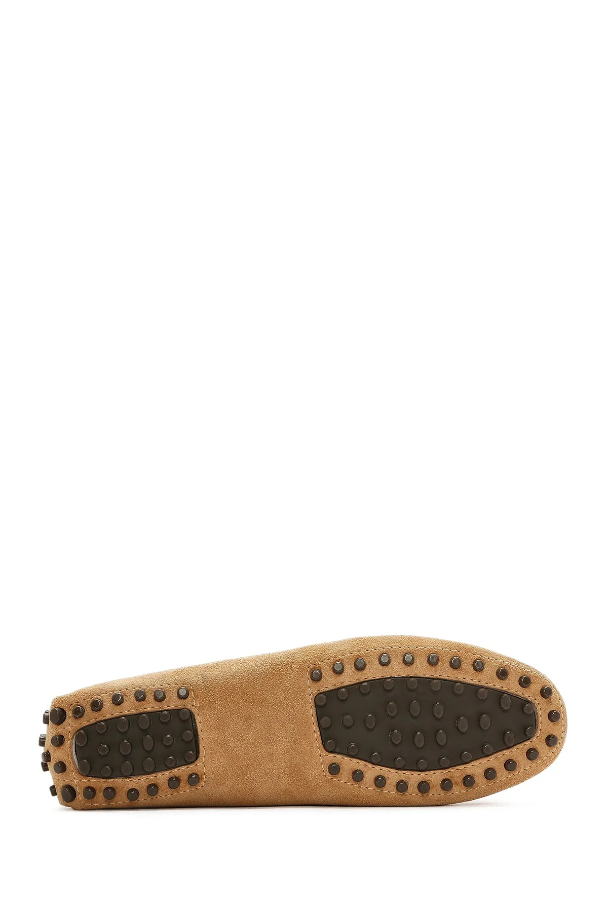 Kadın Camel Püsküllü Süet Deri Loafer