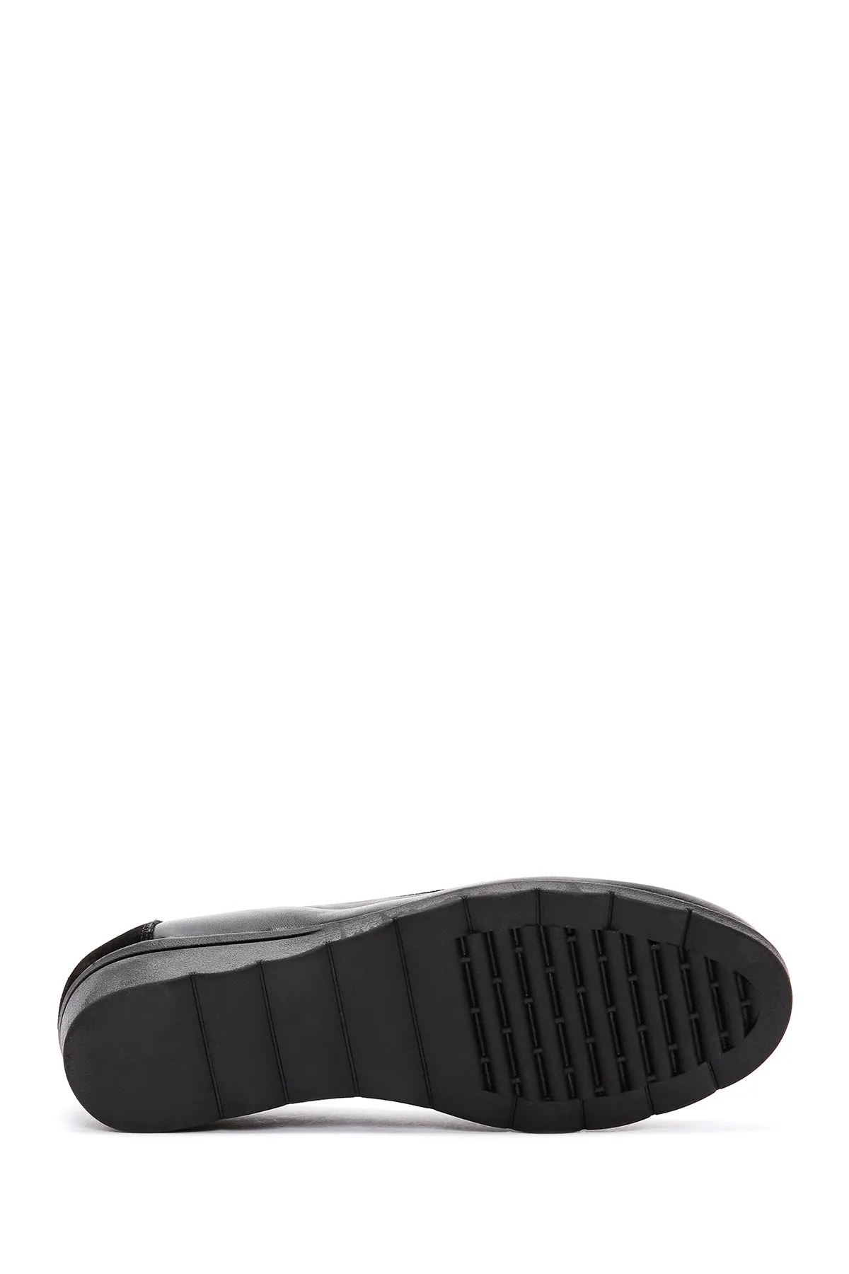 Kadın Siyah Deri Comfort Loafer