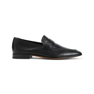 Kangaroo Black Leather Loafer