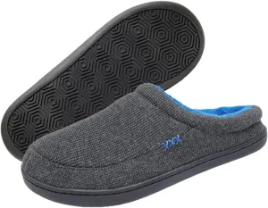 Kervaky Men's Cotton Slippers - Memory Foam, Comfortable Indoor & Outdoor Home Shoes