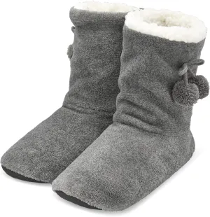Keyela Womens Slipper Socks With Soles, Fluffy Cozy Soft Non-Skid Bottom Slippers Booties For Ladies, Fuzzy Winter House Slippers
