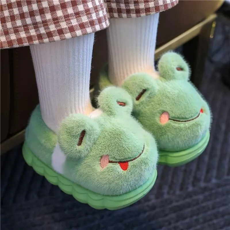 Kids Boy Girl Lovely Cartoon Animal Warm Winter Slippers