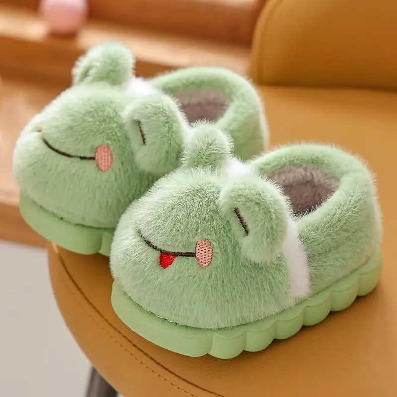 Kids Boy Girl Lovely Cartoon Animal Warm Winter Slippers