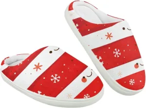 Kids Christmas Cotton Slipper Soft Warm Winter Plush Outdoor Slipper Flannel Fuzzy Home Non-Slip Slippers for Litter Kid US 9-15