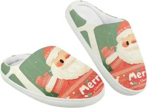 Kids Christmas Cotton Slipper Warm Winter Plush Soft Fuzzy Breathable Outdoor Slipper Fluffy Anti-Slip Home Slippers for Litter Kid US 9-15