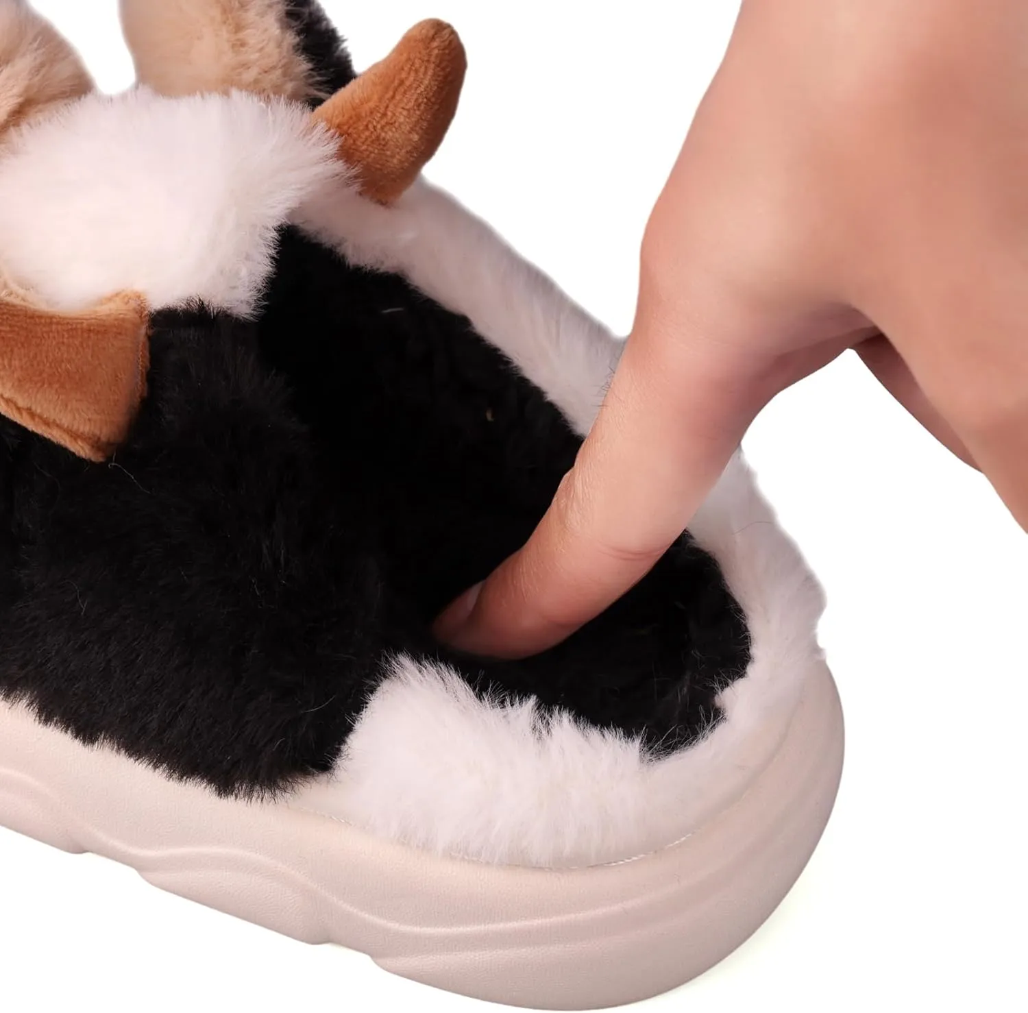 Kids Cow Slippers丨Toddler Boys Girls Animal Slippers丨Youth Fuzzy Slippers丨Comfy House Slippers Shoes丨Memory Foam丨Cute Cartoon丨Soft Non-slip