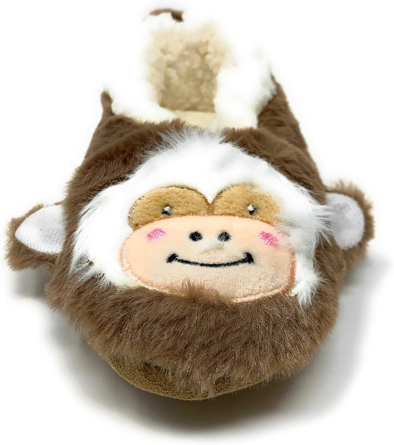 Kids Funny Animal Slippers, Novelty Fluffy Sherpa Indoor House Shoes for Girls & Boys, Size 1-4