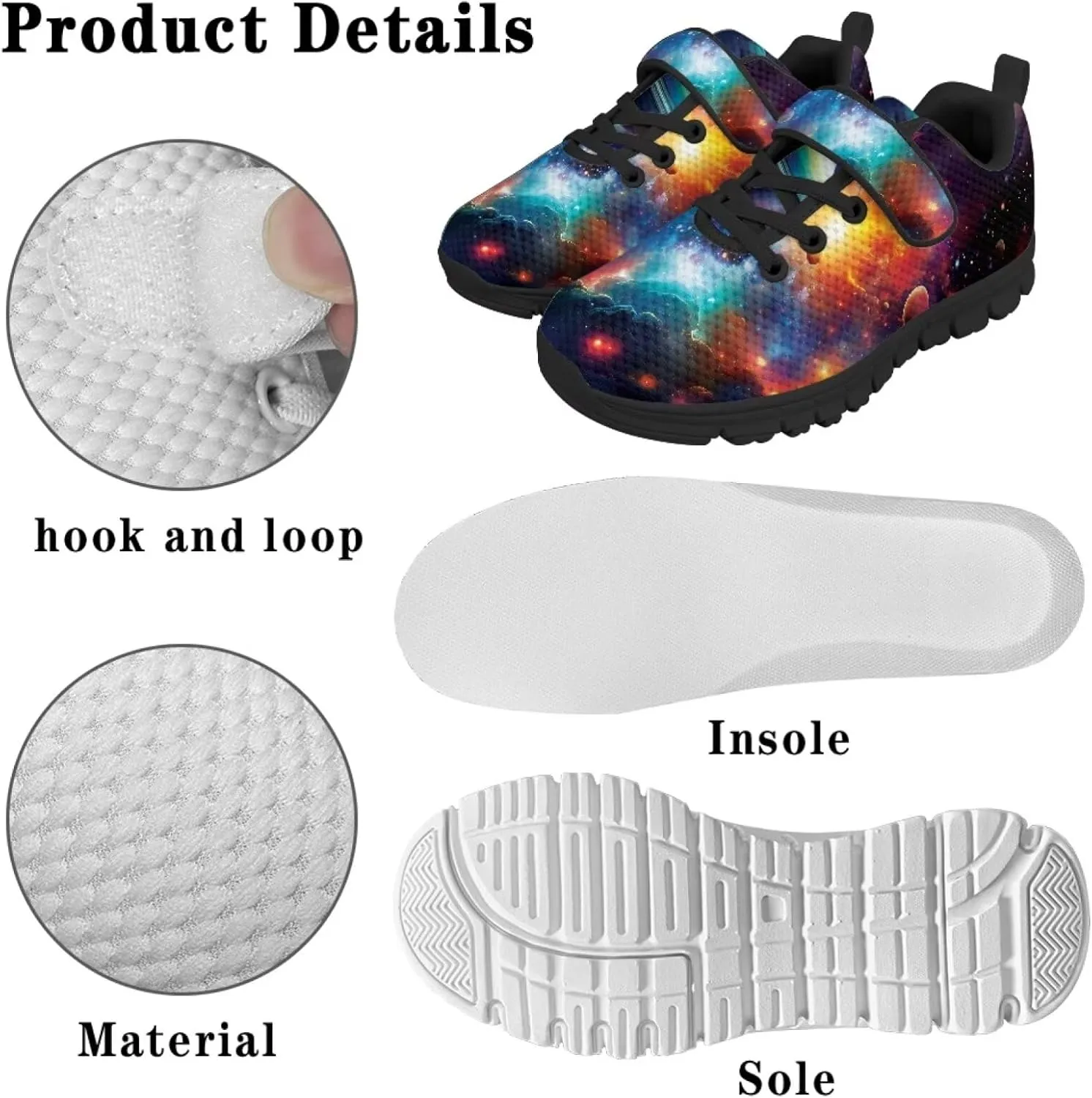 Kids Mesh Sneakers Single Buckle Arch Support Elastic Strap Sports Shoes for Boys Girls