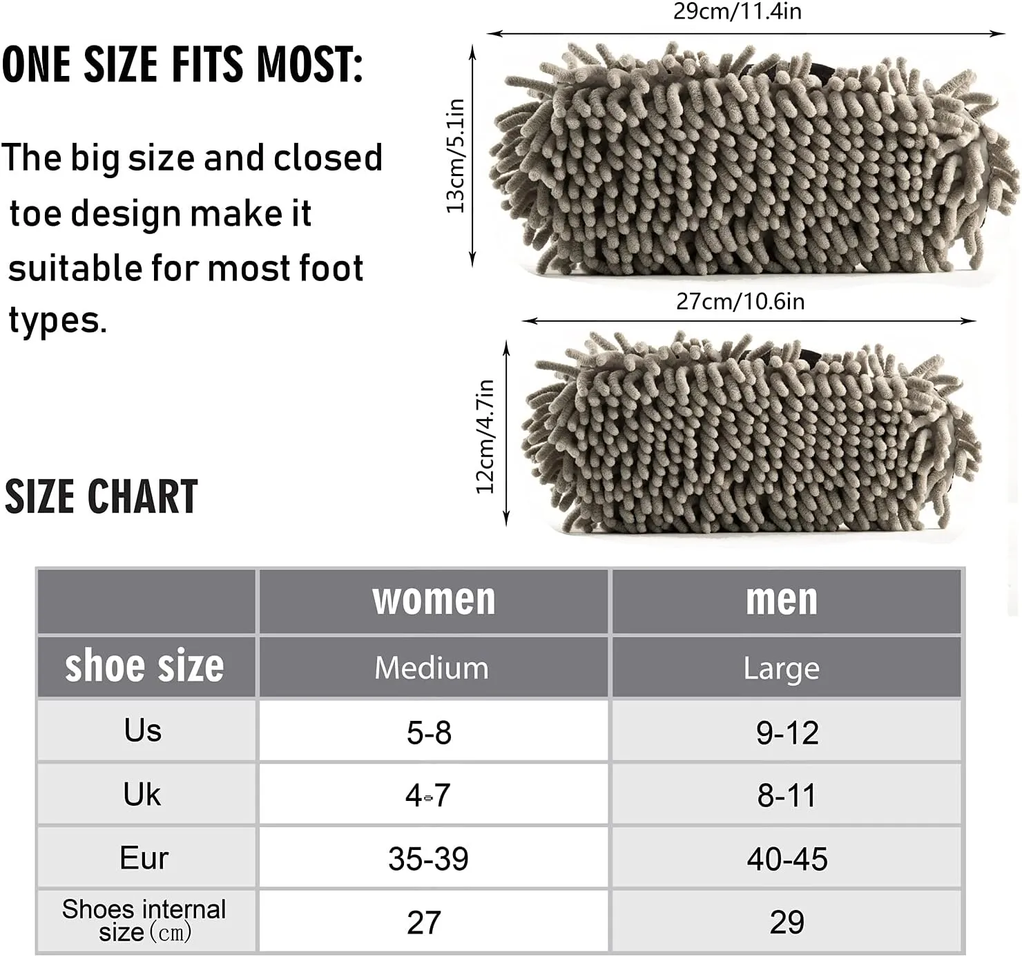 Kigai Microfiber Cleaning Slippers Yellow Stars and White Moon Washable Mop Shoes Slipper for Men/Women House Floor Dust Cleaner, Size M