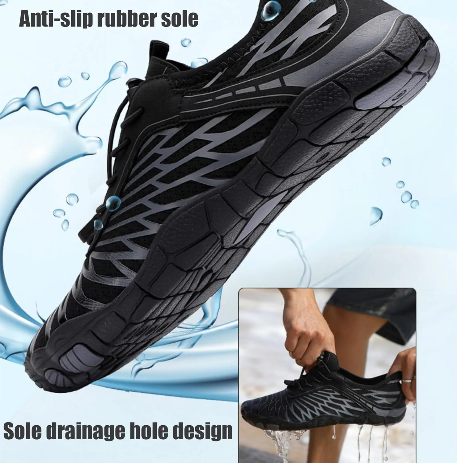Kizu Footwear Barefoot Shoes for Women Men, Hike Barefoot Footwear Womens, Wide Toe Box Walking Shoes Beach Sneakers
