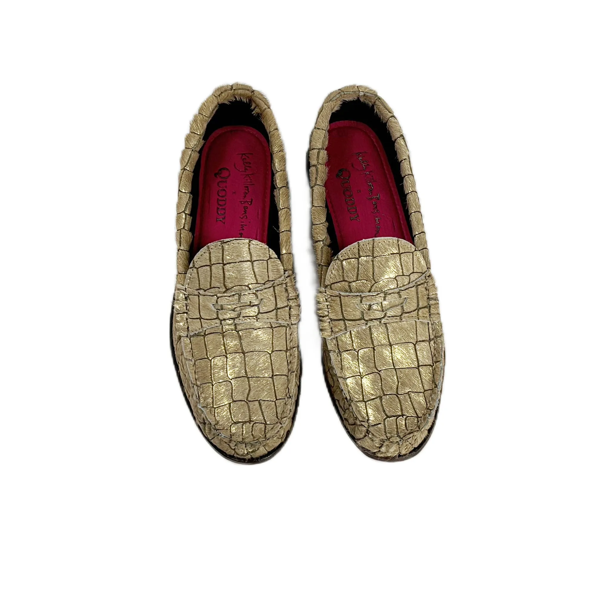 KKB Penny Loafer: Gold Hair-On Leather