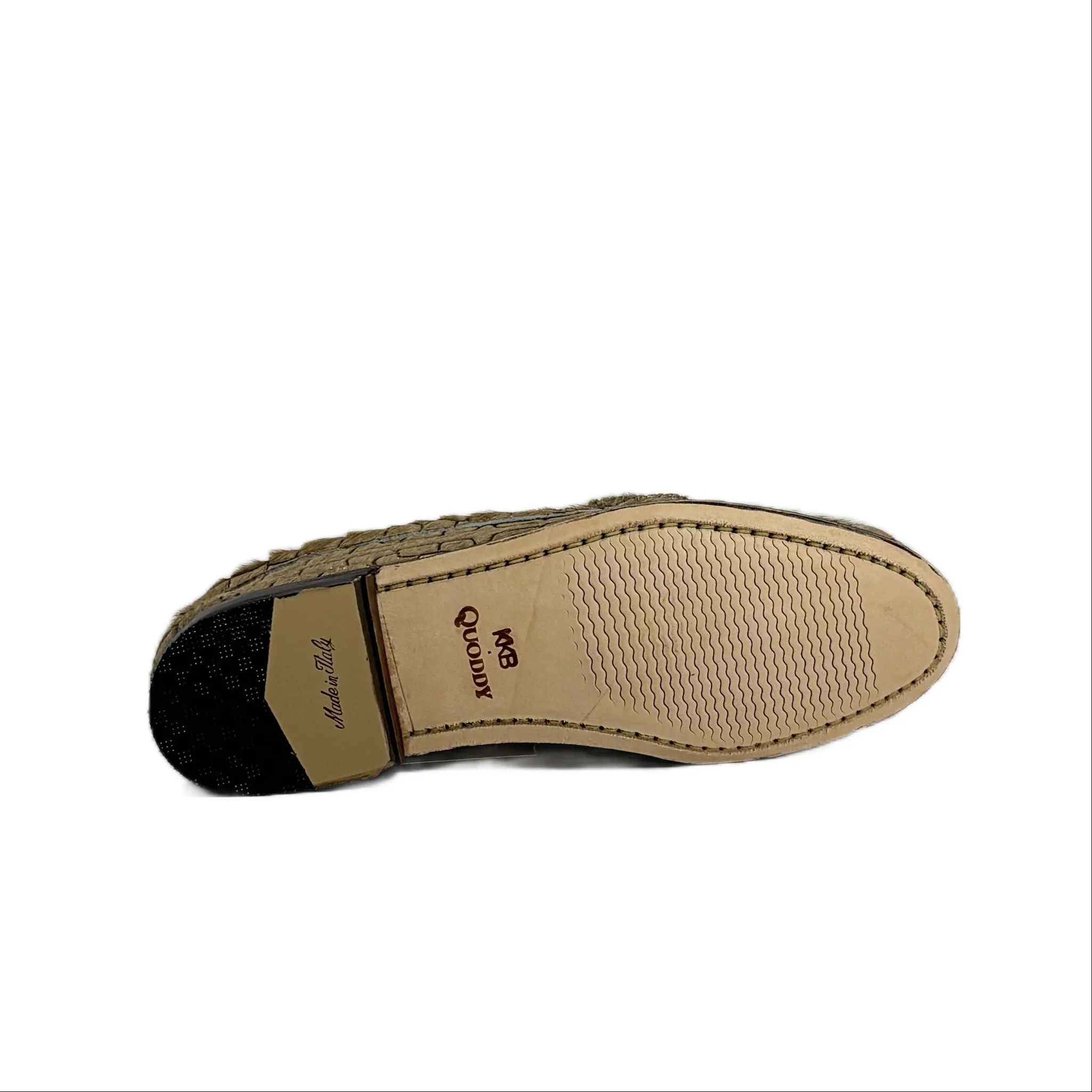 KKB Penny Loafer: Gold Hair-On Leather