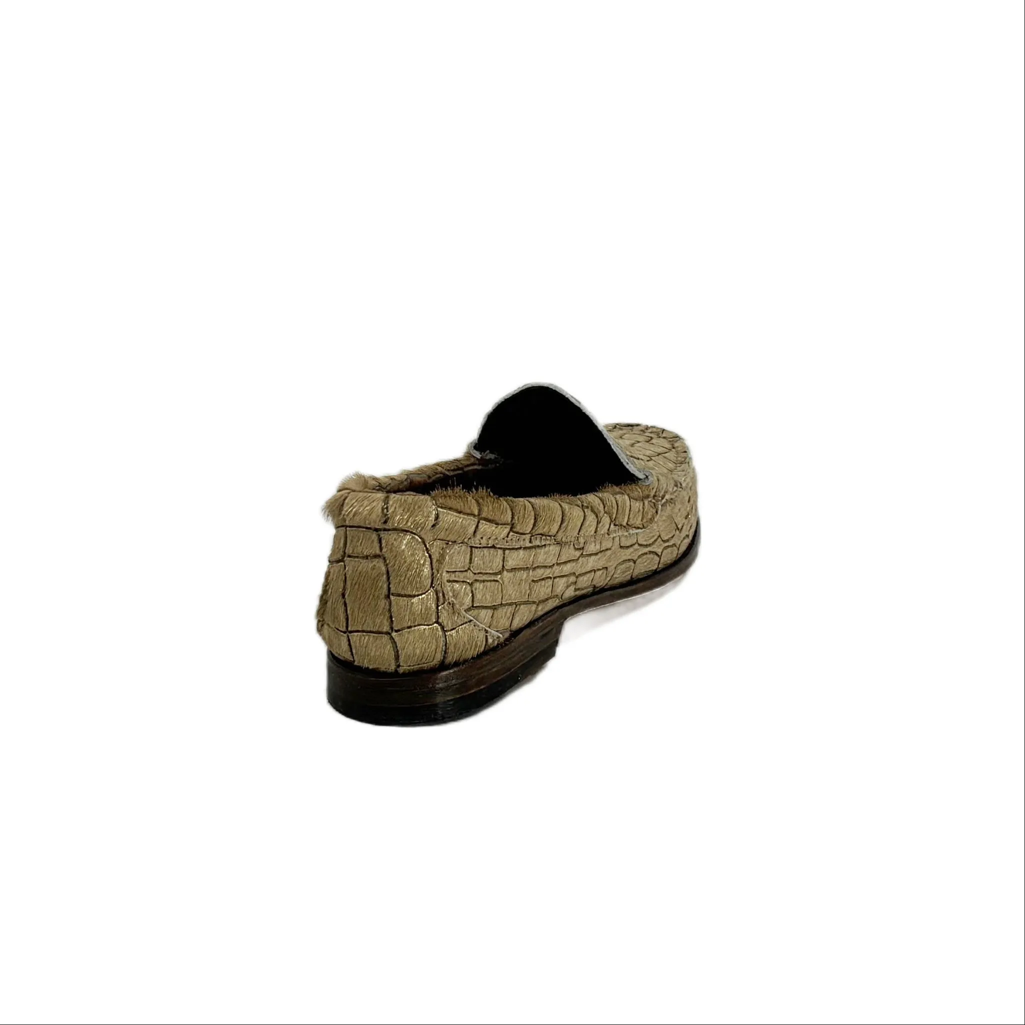 KKB Penny Loafer: Gold Hair-On Leather