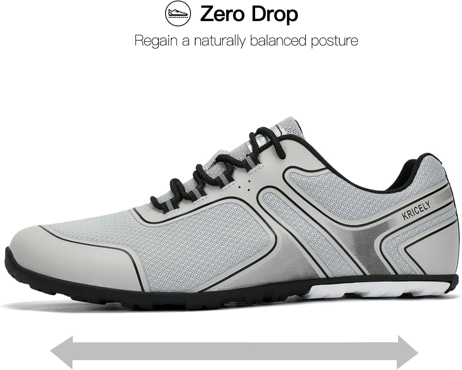 Kricely Water Shoes Men Quick Drying Outdoor Barefoot Minimalist Wide Toe Box Shoes Grounded Footwear for Beach Fishing Fitness Workout Athletic Sneakers