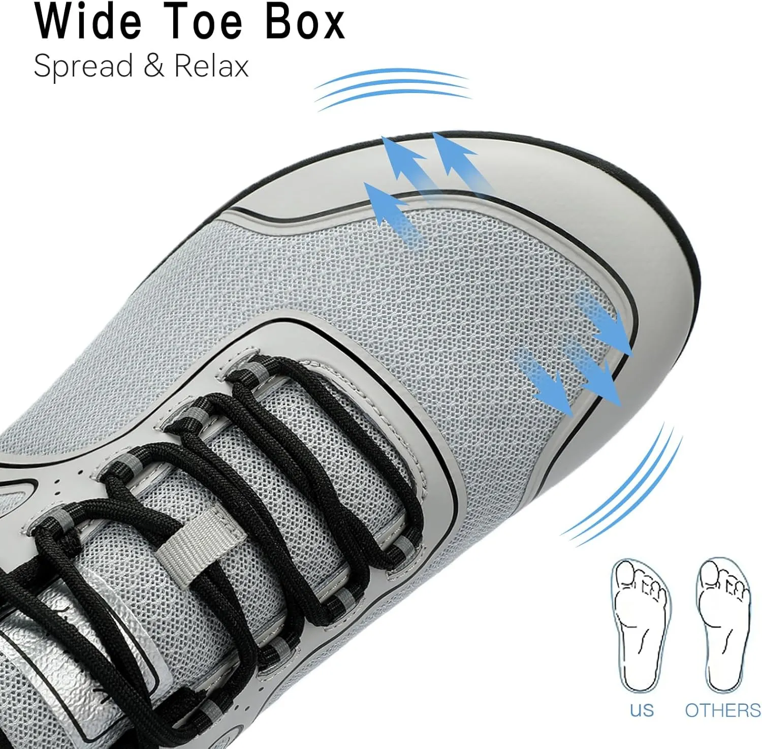 Kricely Water Shoes Men Quick Drying Outdoor Barefoot Minimalist Wide Toe Box Shoes Grounded Footwear for Beach Fishing Fitness Workout Athletic Sneakers