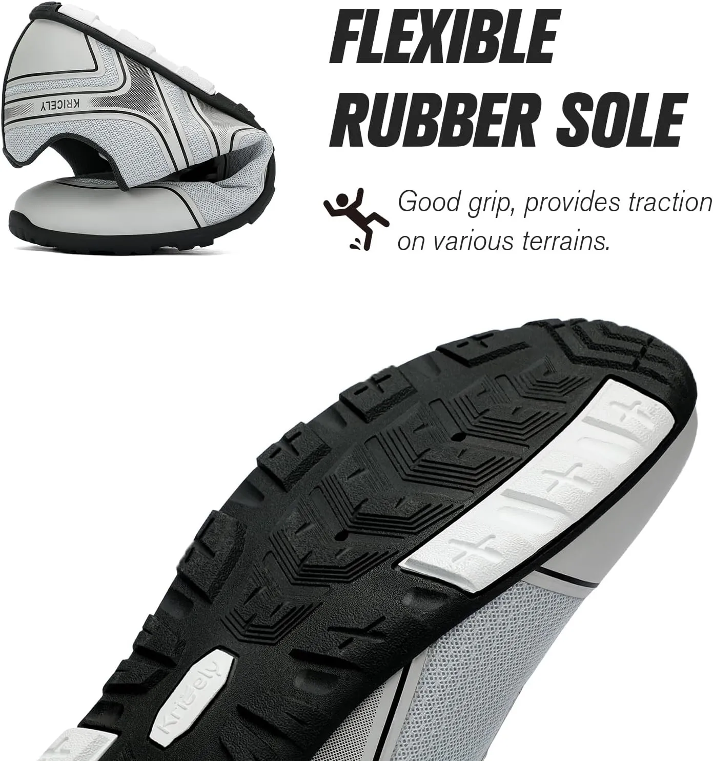Kricely Water Shoes Men Quick Drying Outdoor Barefoot Minimalist Wide Toe Box Shoes Grounded Footwear for Beach Fishing Fitness Workout Athletic Sneakers