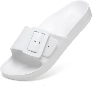 L LOUBIT Cloud Slides for Women with Arch Support Pillow Soft Recovery Sandals Lightweight Summer Beach Slippers Non-Slip Shower Shoes