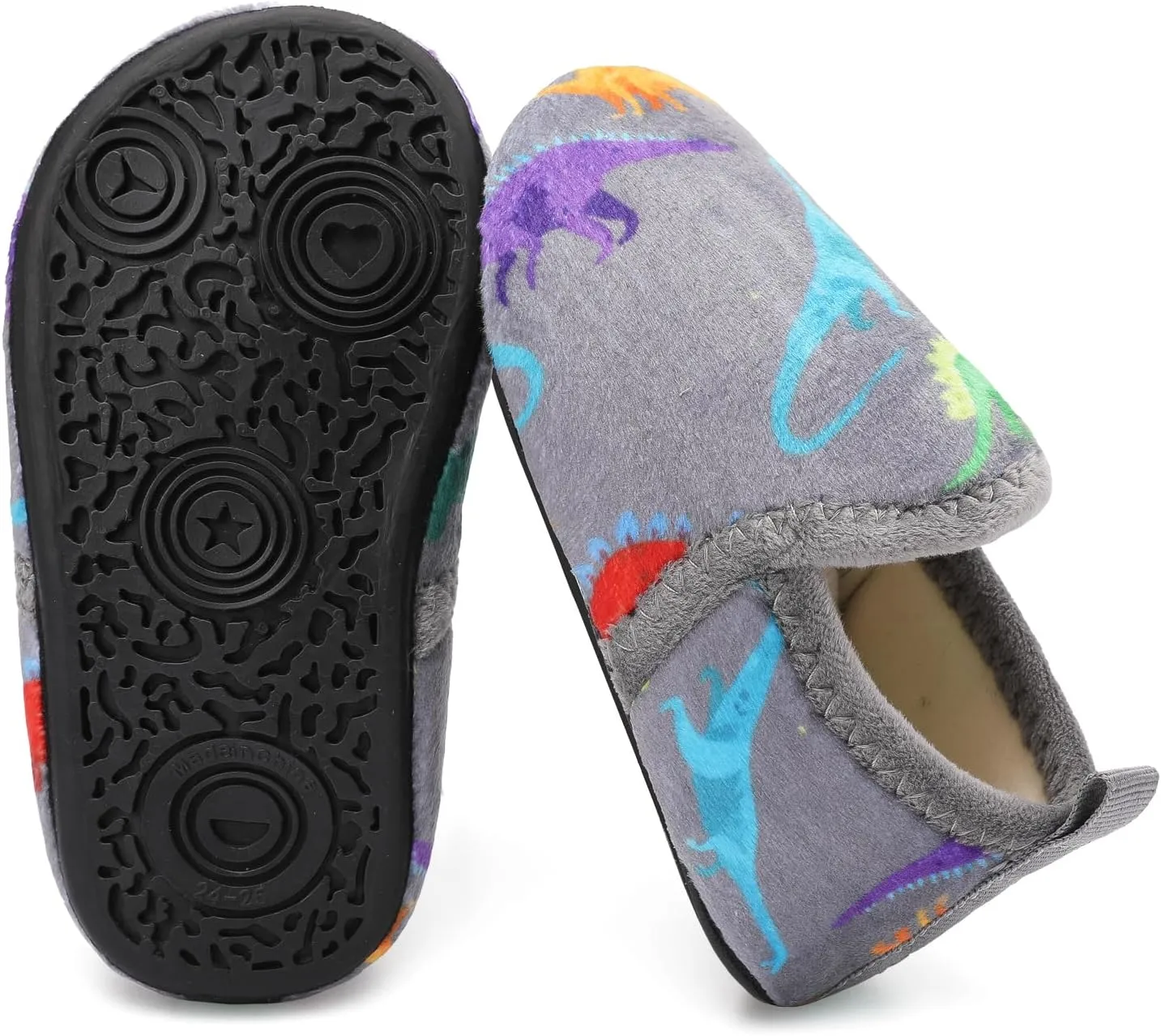 L-RUN Toddler Boys Girls House Slippers Indoor Home Shoes Warm Slipper Socks for Kids Baby Soft Winter Warm Walking Shoes