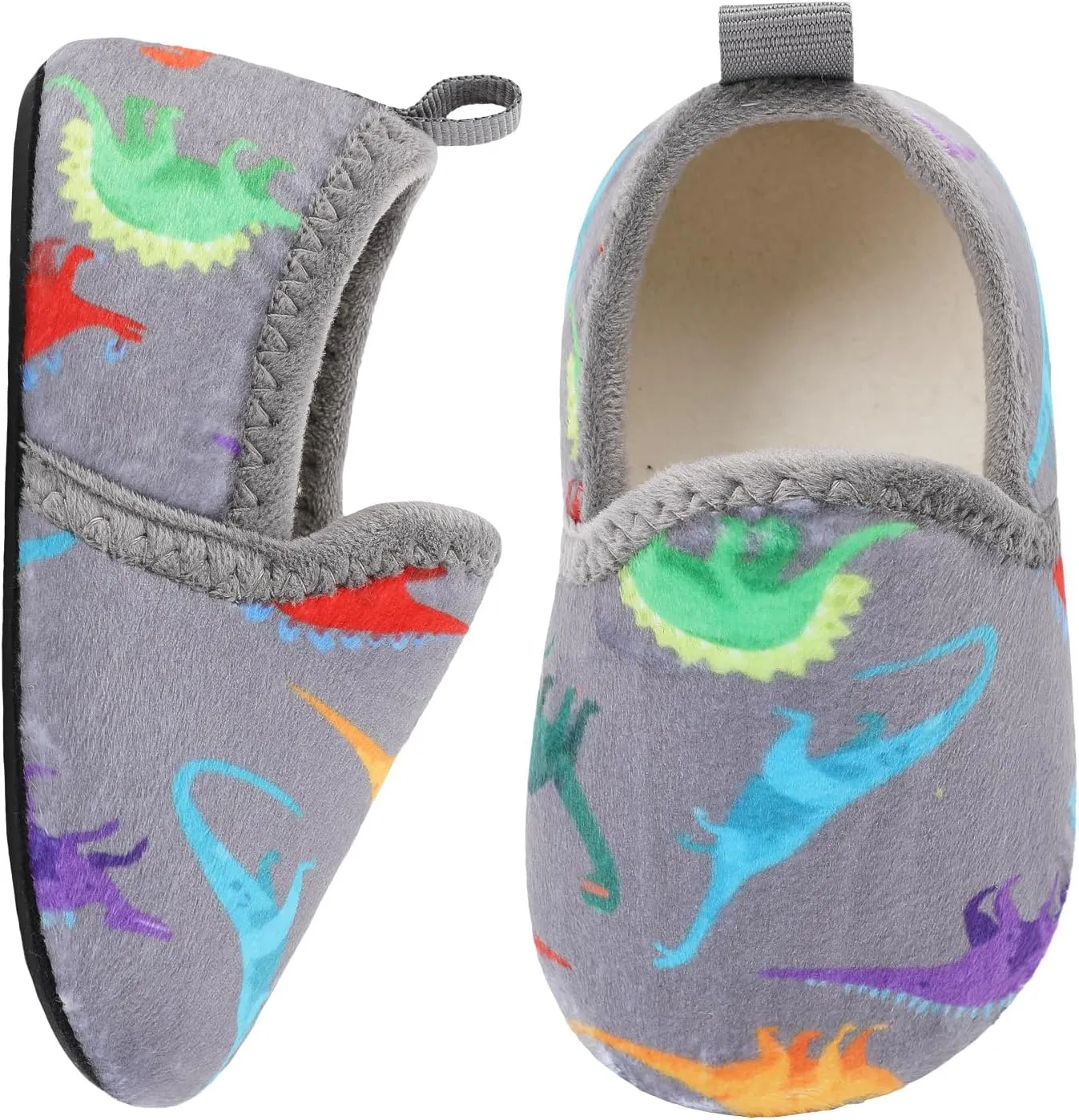 L-RUN Toddler Boys Girls House Slippers Indoor Home Shoes Warm Slipper Socks for Kids Baby Soft Winter Warm Walking Shoes