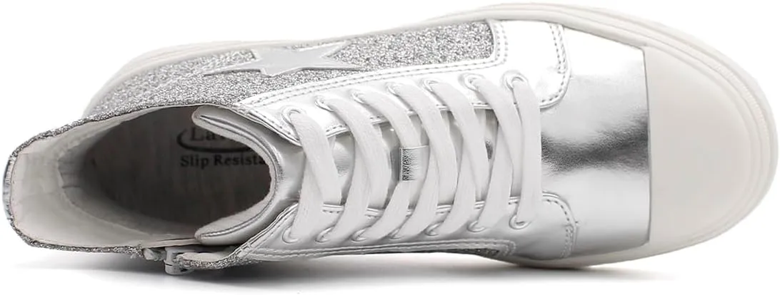 Laforst Mardi Gras Women's Glitter Nonslip Sneaker Shiny Sequin Shoes