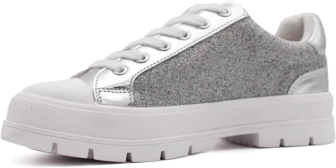Laforst Mardi Gras Women's Glitter Nonslip Sneaker Shiny Sequin Shoes
