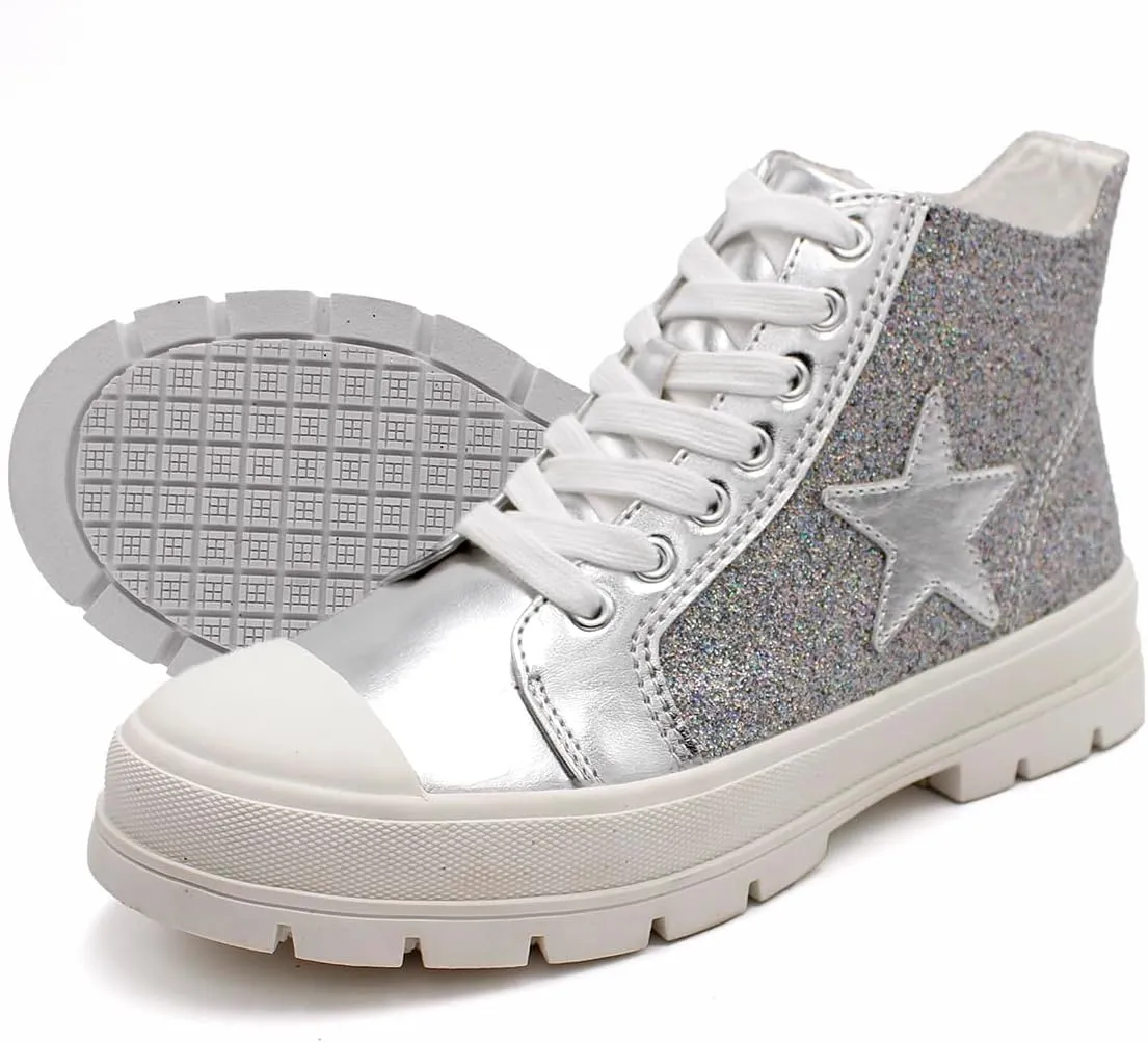 Laforst Mardi Gras Women's Glitter Nonslip Sneaker Shiny Sequin Shoes