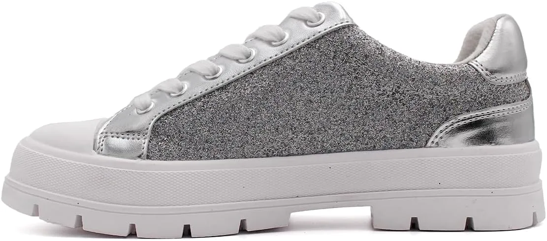Laforst Mardi Gras Women's Glitter Nonslip Sneaker Shiny Sequin Shoes