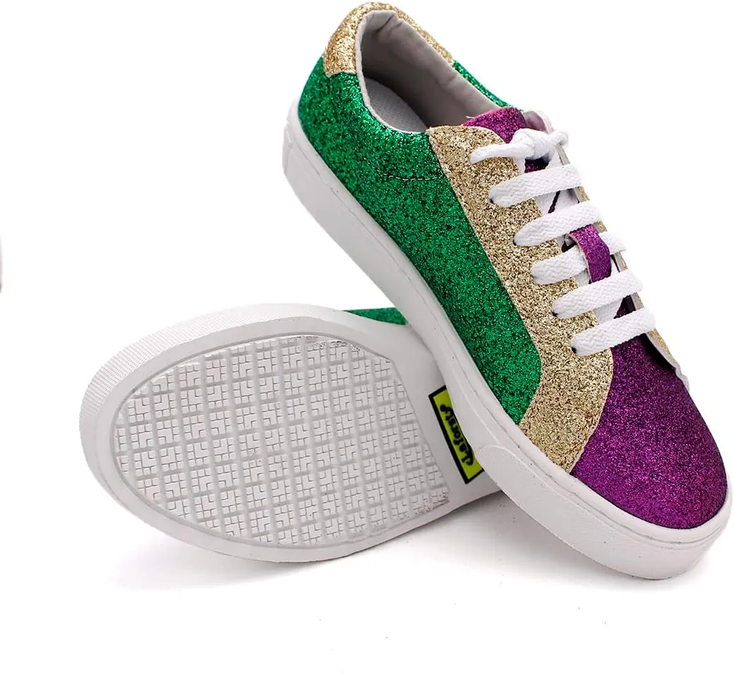 Laforst Mardi Gras Women's Glitter Nonslip Sneaker Shiny Sequin Shoes