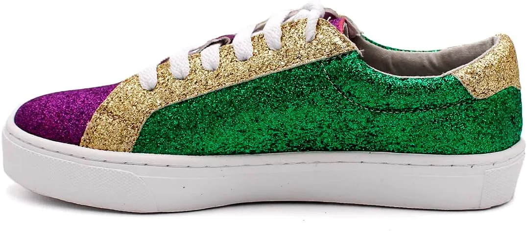 Laforst Mardi Gras Women's Glitter Nonslip Sneaker Shiny Sequin Shoes