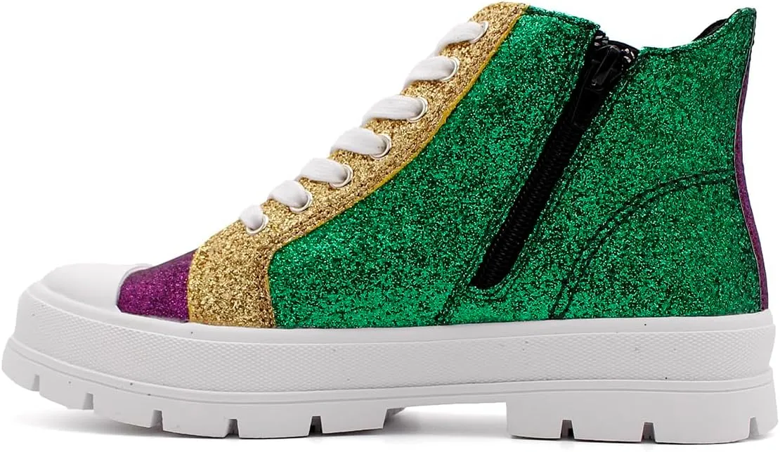 Laforst Mardi Gras Women's Glitter Nonslip Sneaker Shiny Sequin Shoes