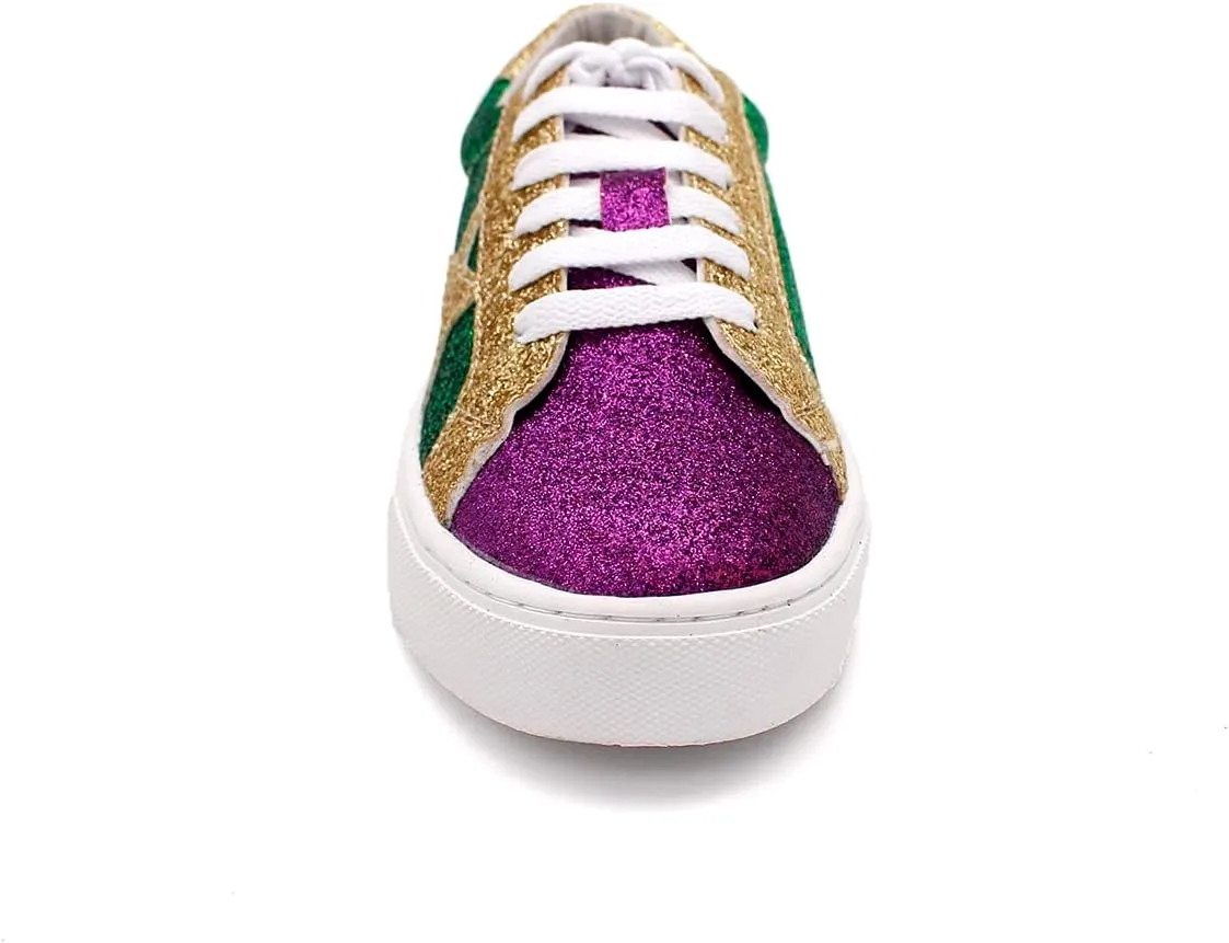 Laforst Mardi Gras Women's Glitter Nonslip Sneaker Shiny Sequin Shoes