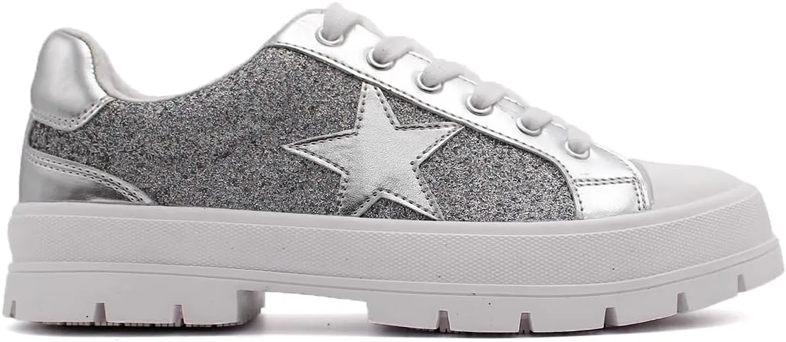 Laforst Mardi Gras Women's Glitter Nonslip Sneaker Shiny Sequin Shoes