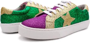 Laforst Mardi Gras Women's Glitter Nonslip Sneaker Shiny Sequin Shoes