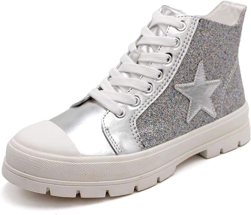Laforst Mardi Gras Women's Glitter Nonslip Sneaker Shiny Sequin Shoes