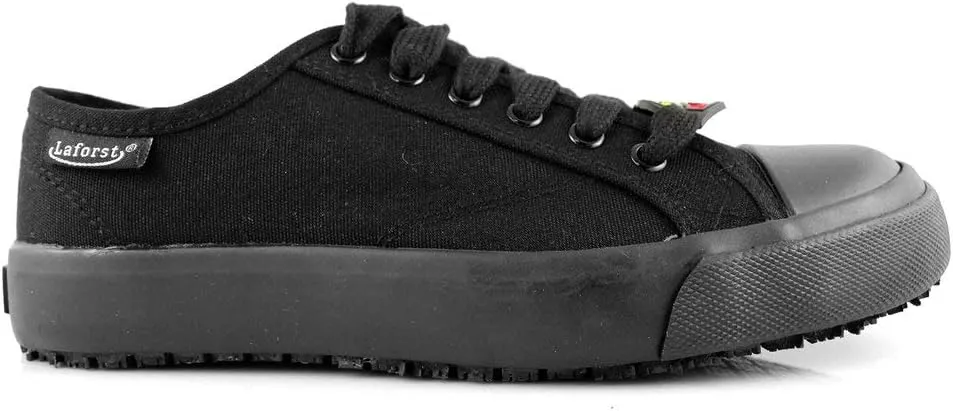 Laforst Womens Sunbrella Slip Resistant Skate Style Soft Toe Work Shoe   Free Socks