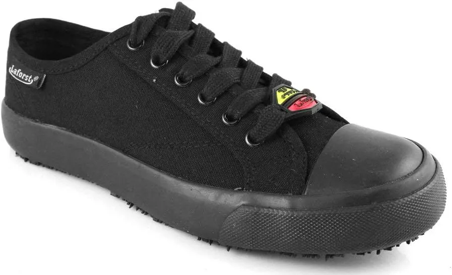 Laforst Womens Sunbrella Slip Resistant Skate Style Soft Toe Work Shoe   Free Socks