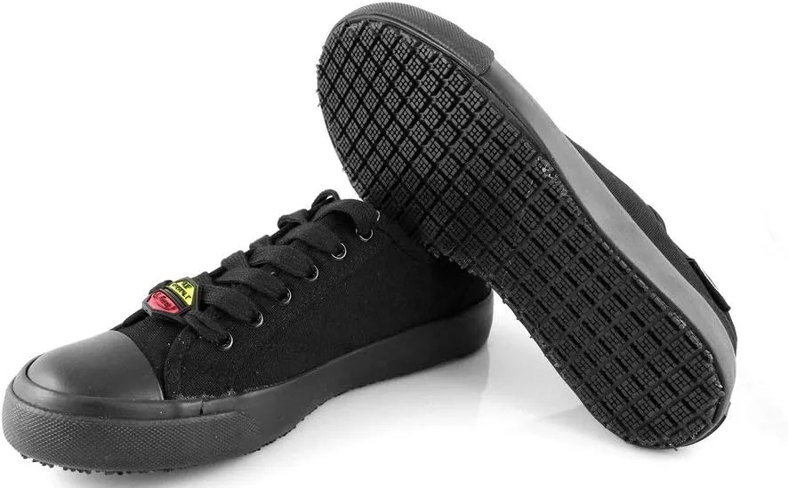 Laforst Womens Sunbrella Slip Resistant Skate Style Soft Toe Work Shoe   Free Socks