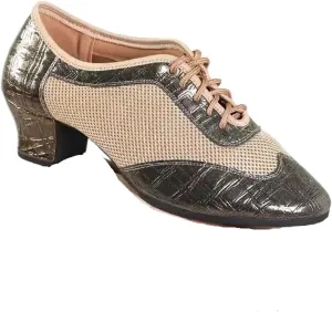 Latin Dance Shoes for Women Latin Dance Shoes for Women Adult Body Training Shoes with Soft Square Social Dance Shoe(Golden 3.5cm,37)