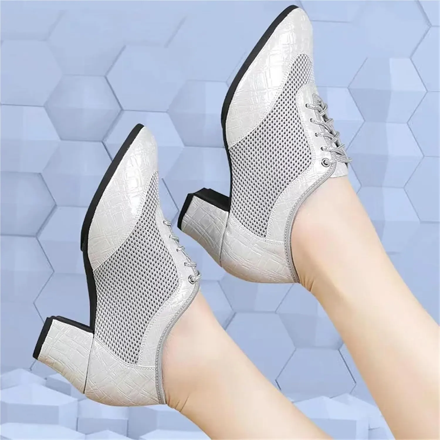 Latin Dance Shoes for Women Latin Dance Shoes for Women Adult Body Training Shoes with Soft Square Social Dance Shoe(Golden 3.5cm,37)