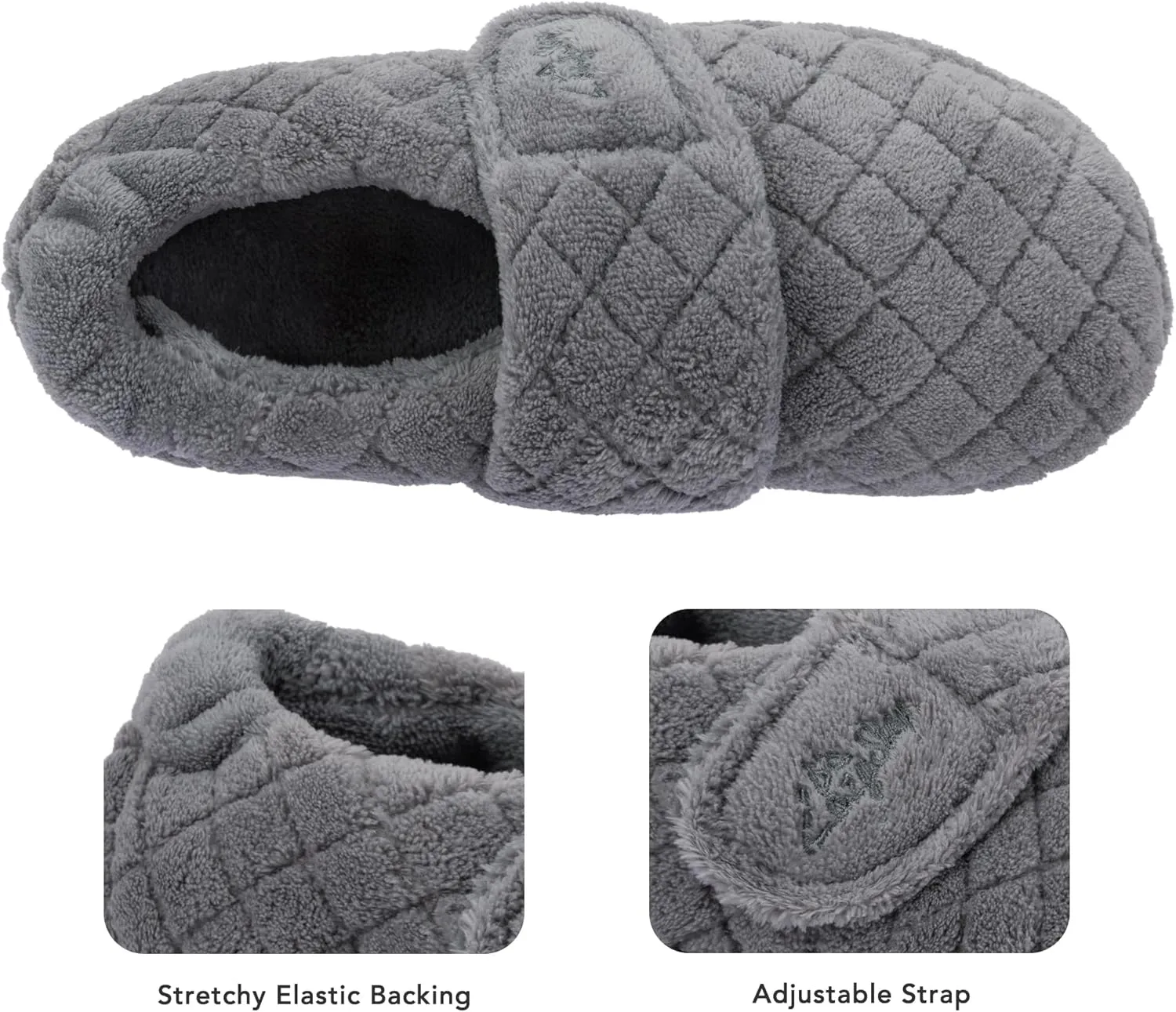 LazyStep Women's Nana Adjustable Slipper with Wide Widths