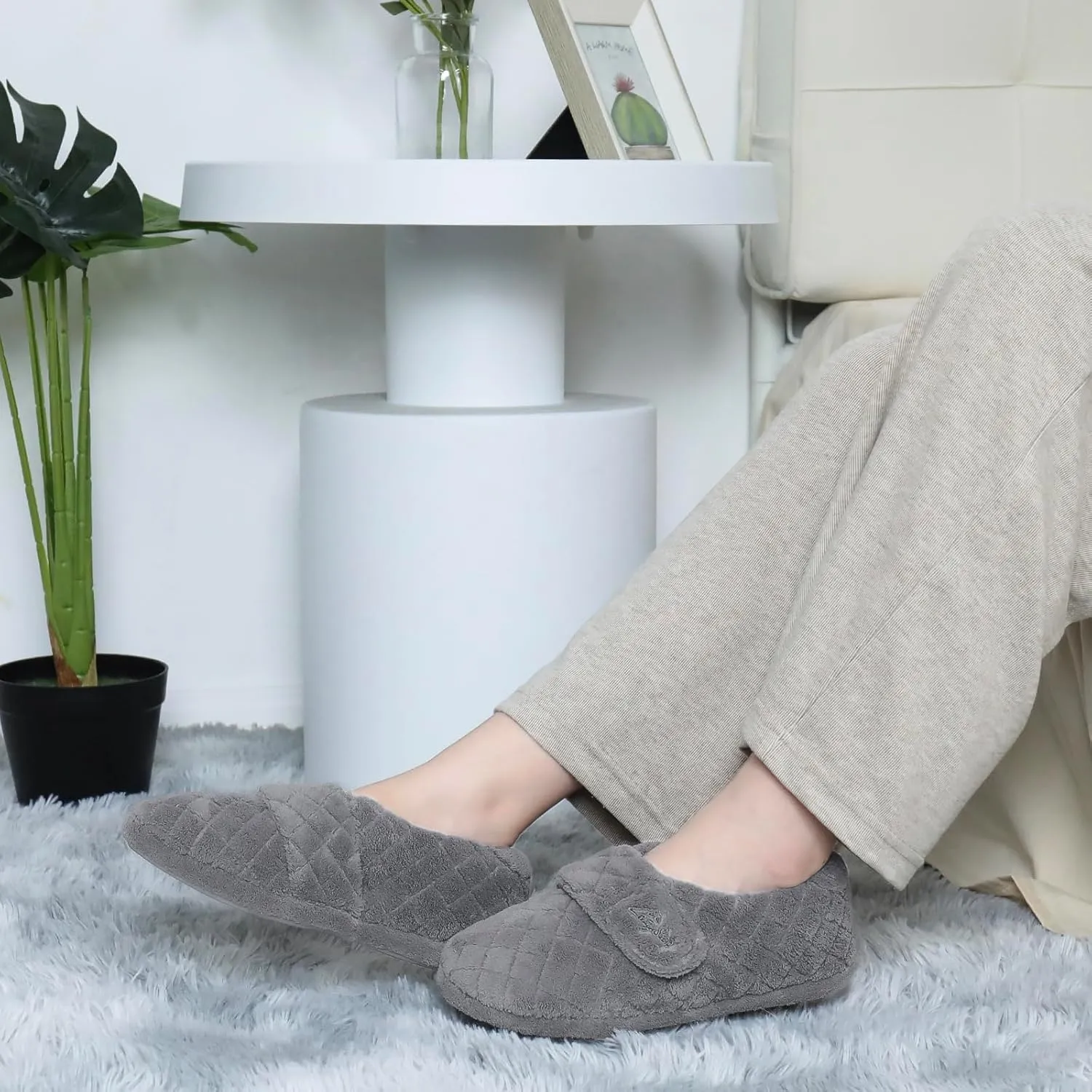 LazyStep Women's Nana Adjustable Slipper with Wide Widths