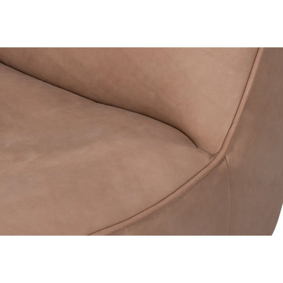 Leather Swivel Slipper Chair