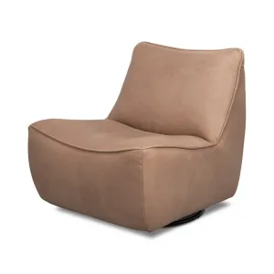 Leather Swivel Slipper Chair