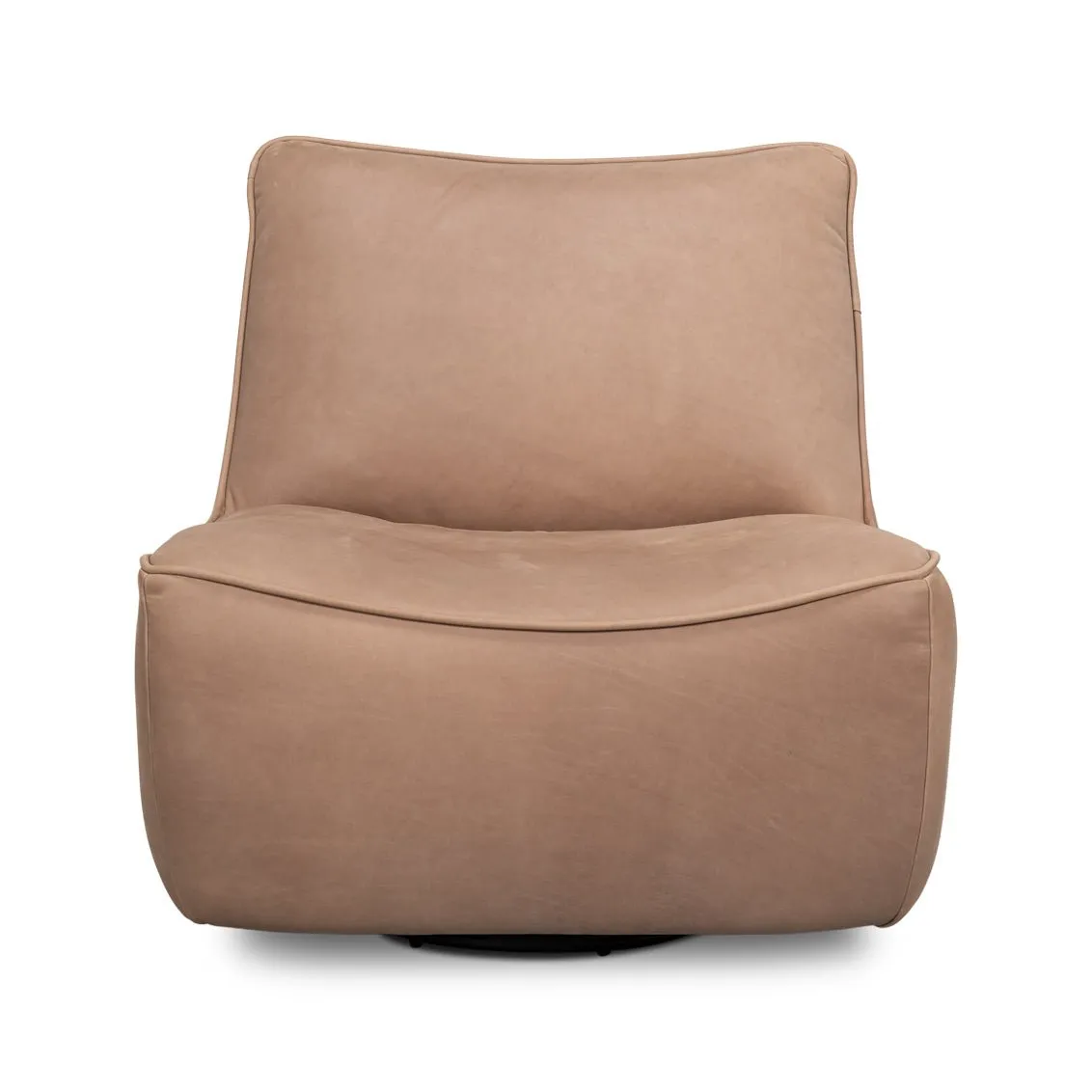 Leather Swivel Slipper Chair